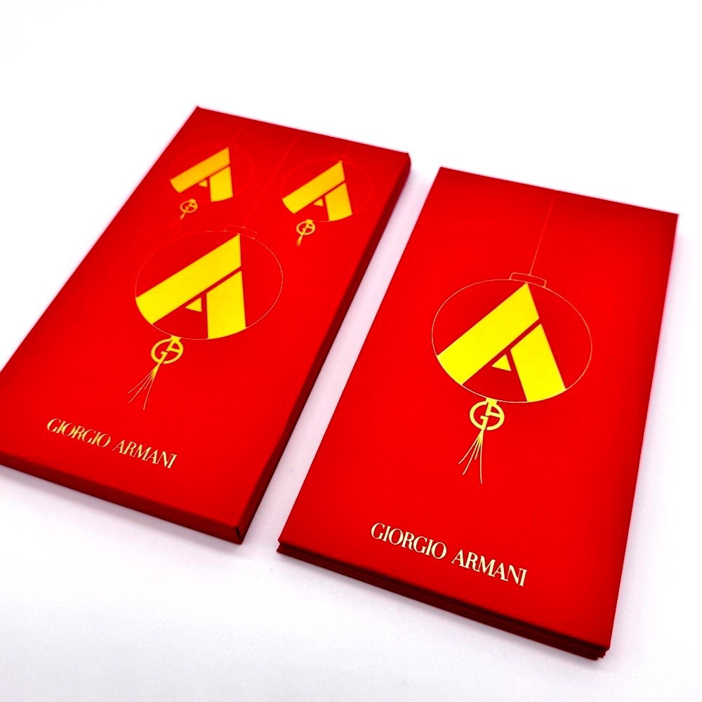 Giorgio Armani Red and Gold 6 pack Envelopes